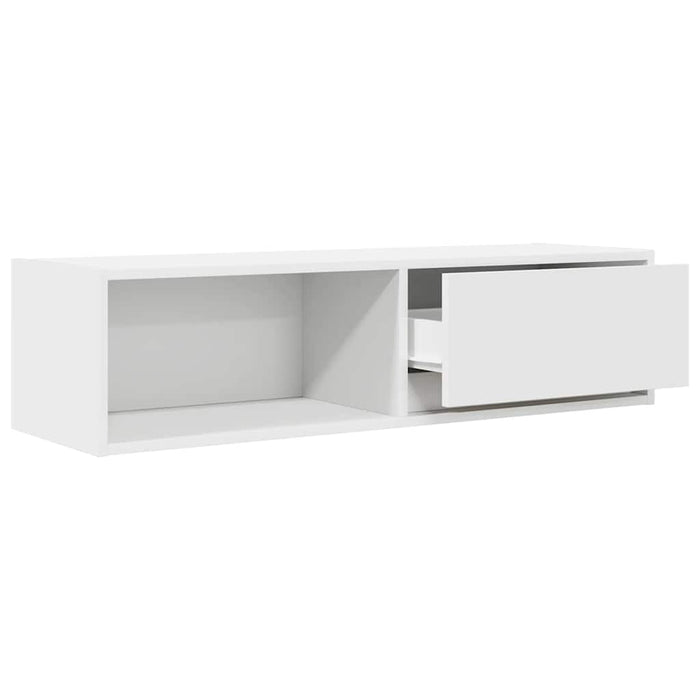 Dulap TV alb 100x31x25,5 cm lemn prelucrat - WALTI WALTI
