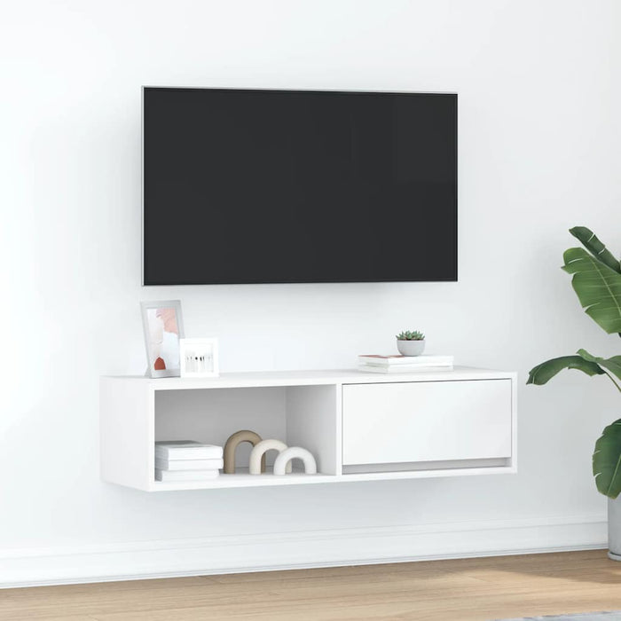Dulap TV alb 100x31x25,5 cm lemn prelucrat - WALTI WALTI