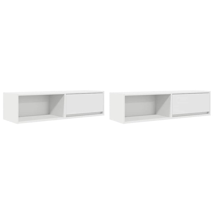 Dulapuri TV 2 buc Alb 100x31x25,5 cm Lemn prelucrat - WALTI WALTI