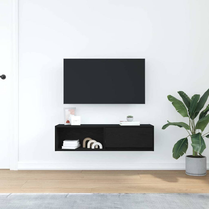 Dulap TV Stejar negru 100x31x25,5 cm Lemn prelucrat WALTI