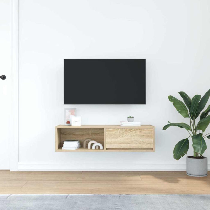 Comodă TV, stejar sonoma, 100x31x25,5 cm, lemn prelucrat - WALTI WALTI