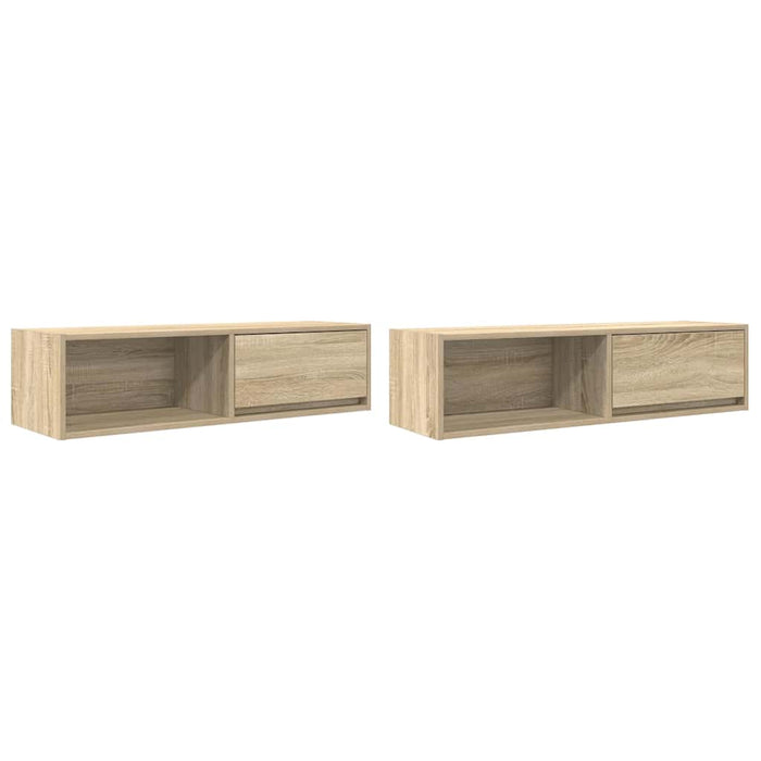 Dulapuri TV 2 buc Stejar Sonoma 100x31x25,5 cm Lemn prelucrat - WALTI WALTI