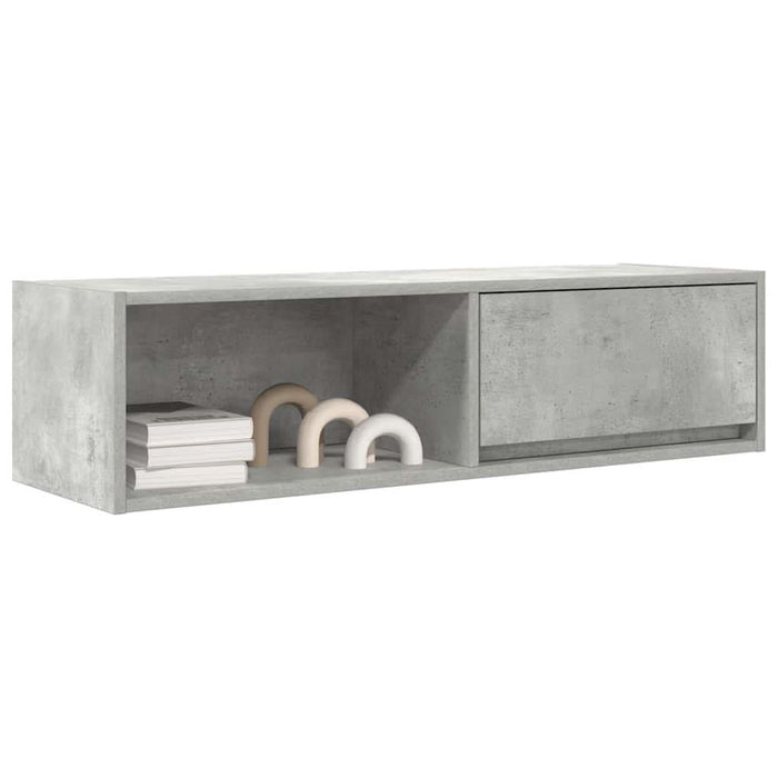 Comodă TV, gri beton, 100x31x25,5 cm, lemn prelucrat - WALTI WALTI