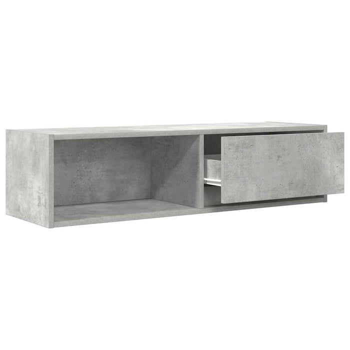 Comodă TV, gri beton, 100x31x25,5 cm, lemn prelucrat - WALTI WALTI