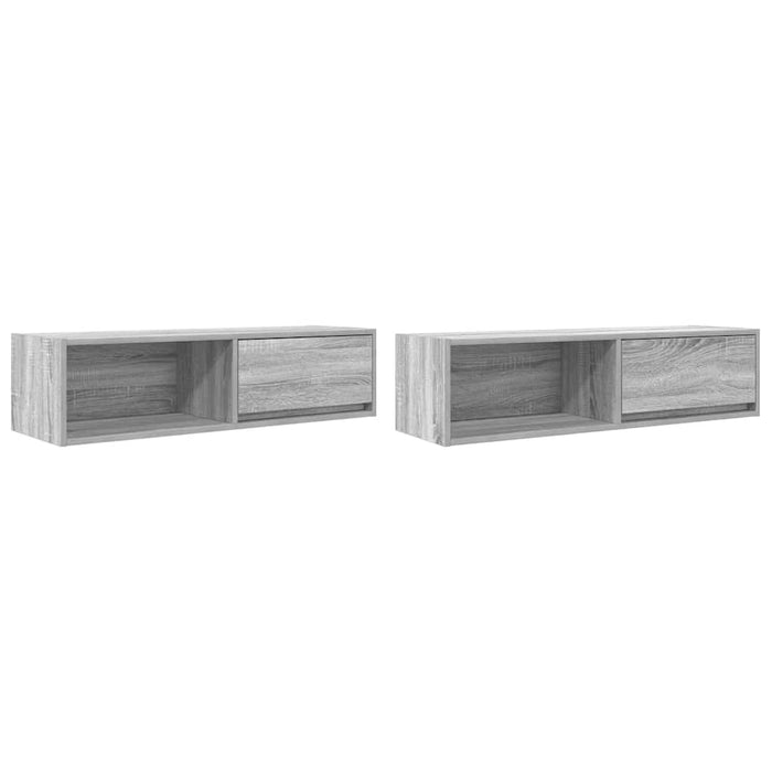 Dulapuri TV 2 buc Gri Sonoma 100x31x25,5 cm Lemn prelucrat - WALTI WALTI