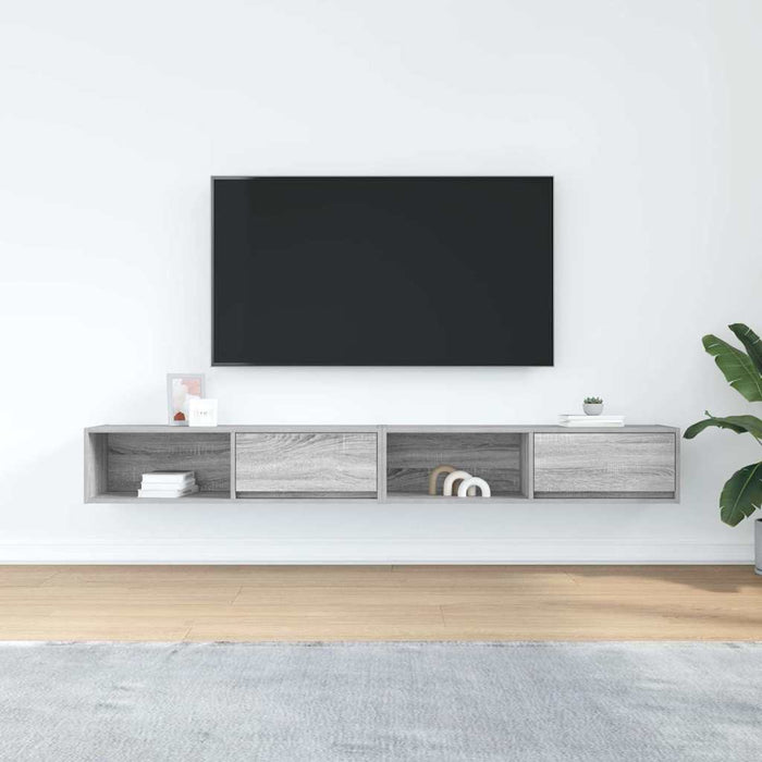 Dulapuri TV 2 buc Gri Sonoma 100x31x25,5 cm Lemn prelucrat - WALTI WALTI