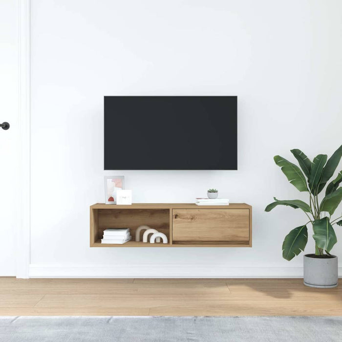 Dulap TV Artisan Stejar 100x31x25,5 cm Lemn prelucrat WALTI