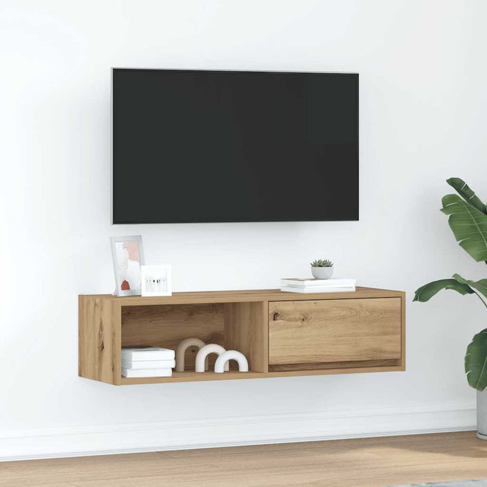 Dulap TV Artisan Stejar 100x31x25,5 cm Lemn prelucrat WALTI