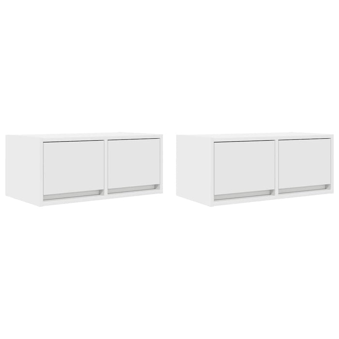 Dulapuri TV 2 buc Alb 60x31x25,5 cm Lemn prelucrat - WALTI WALTI