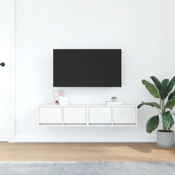 Dulapuri TV 2 buc Alb 60x31x25,5 cm Lemn prelucrat - WALTI WALTI