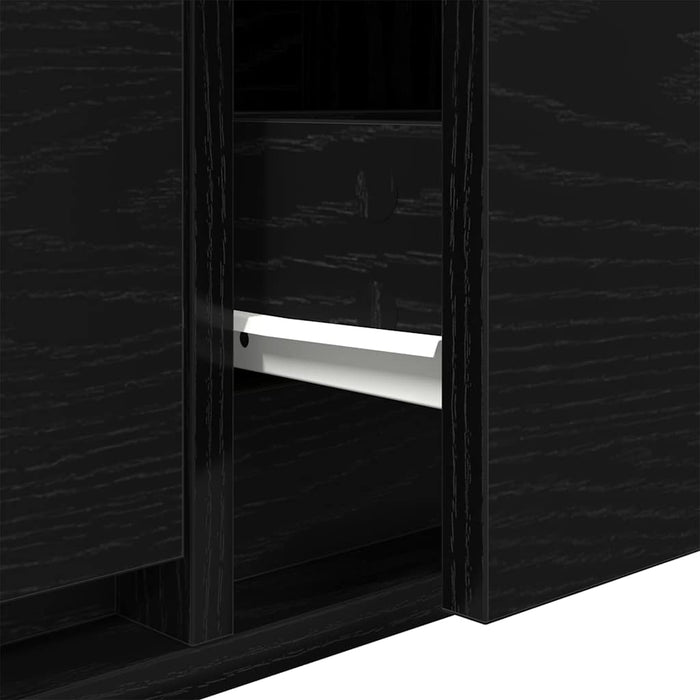 Dulapuri TV 2 buc stejar negru 60x31x25,5 cm lemn prelucrat - WALTI WALTI