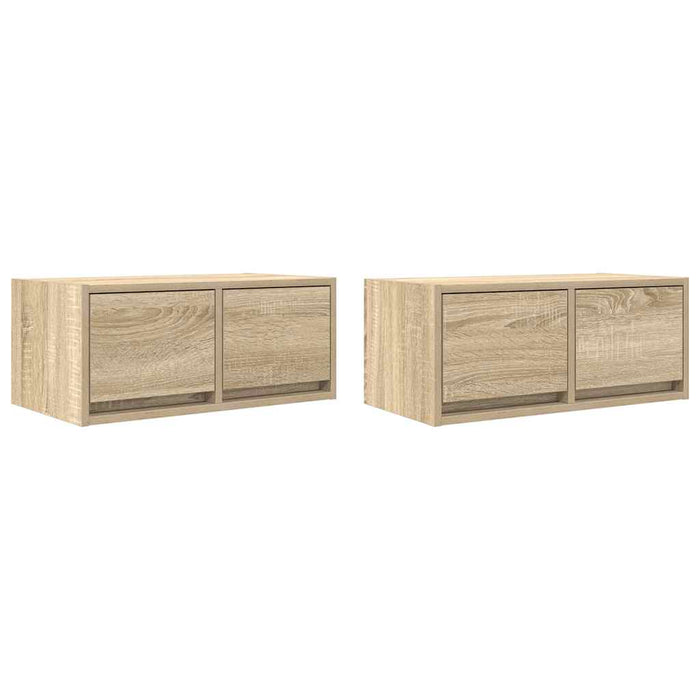 Dulapuri TV 2 buc Stejar Sonoma 60x31x25,5 cm Lemn prelucrat - WALTI WALTI