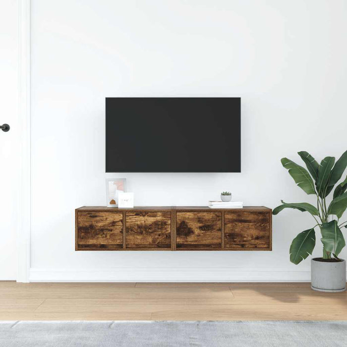 Dulapuri TV 2 buc Stejar afumat 60x31x25,5 cm Lemn prelucrat - WALTI WALTI