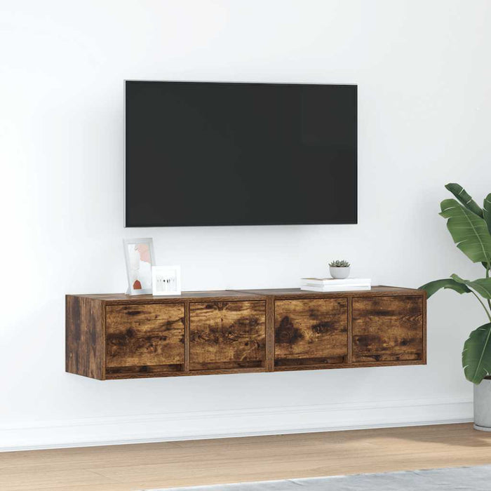 Dulapuri TV 2 buc Stejar afumat 60x31x25,5 cm Lemn prelucrat - WALTI WALTI