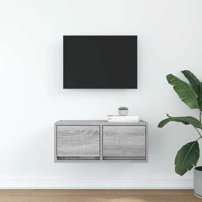 Dulap TV Gri Sonoma 60x31x25,5 cm lemn prelucrat - WALTI WALTI
