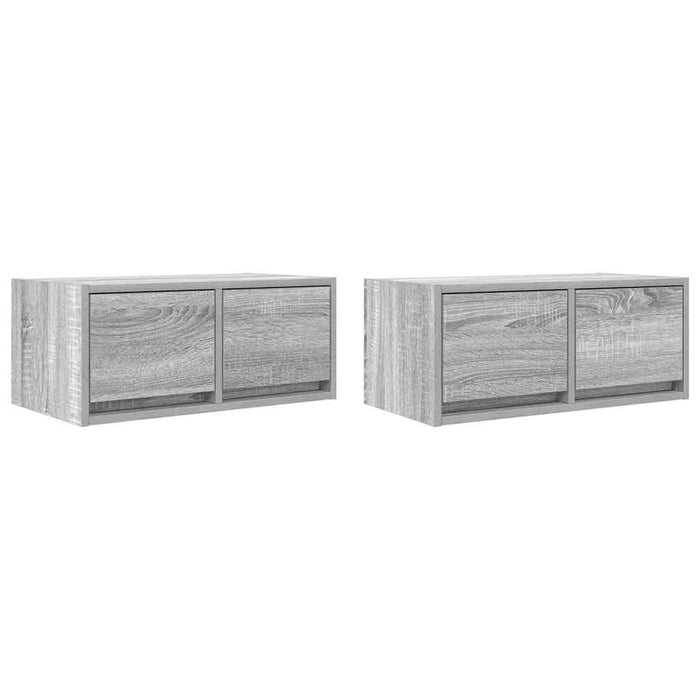 Dulapuri TV 2 buc Gri Sonoma 60x31x25,5 cm Lemn prelucrat - WALTI WALTI
