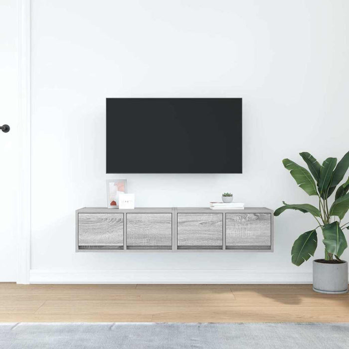 Dulapuri TV 2 buc Gri Sonoma 60x31x25,5 cm Lemn prelucrat - WALTI WALTI