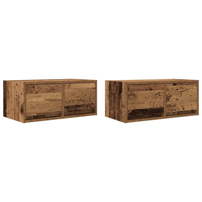 Dulapuri TV 2 buc Lemn vechi 60x31x25,5 cm Lemn prelucrat - WALTI WALTI