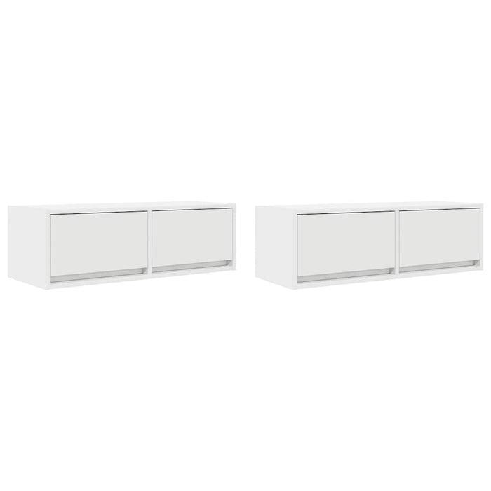 Dulapuri TV 2 buc Alb 80x31x25,5 cm Lemn prelucrat - WALTI WALTI