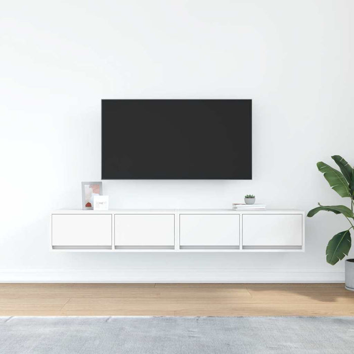 Dulapuri TV 2 buc Alb 80x31x25,5 cm Lemn prelucrat - WALTI WALTI