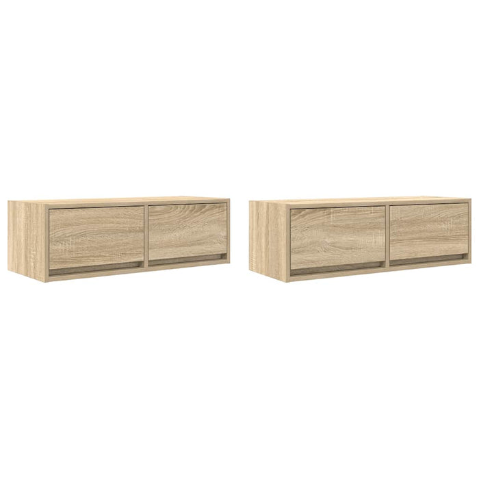 Dulapuri TV 2 buc Stejar Sonoma 80x31x25,5 cm Lemn prelucrat - WALTI WALTI