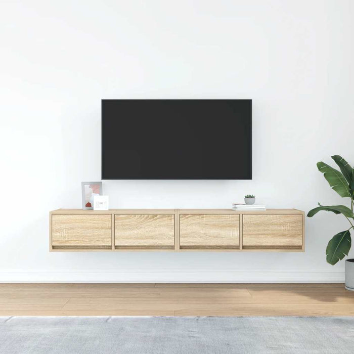 Dulapuri TV 2 buc Stejar Sonoma 80x31x25,5 cm Lemn prelucrat - WALTI WALTI