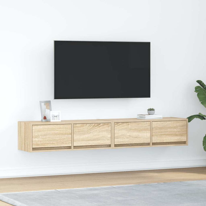 Dulapuri TV 2 buc Stejar Sonoma 80x31x25,5 cm Lemn prelucrat - WALTI WALTI
