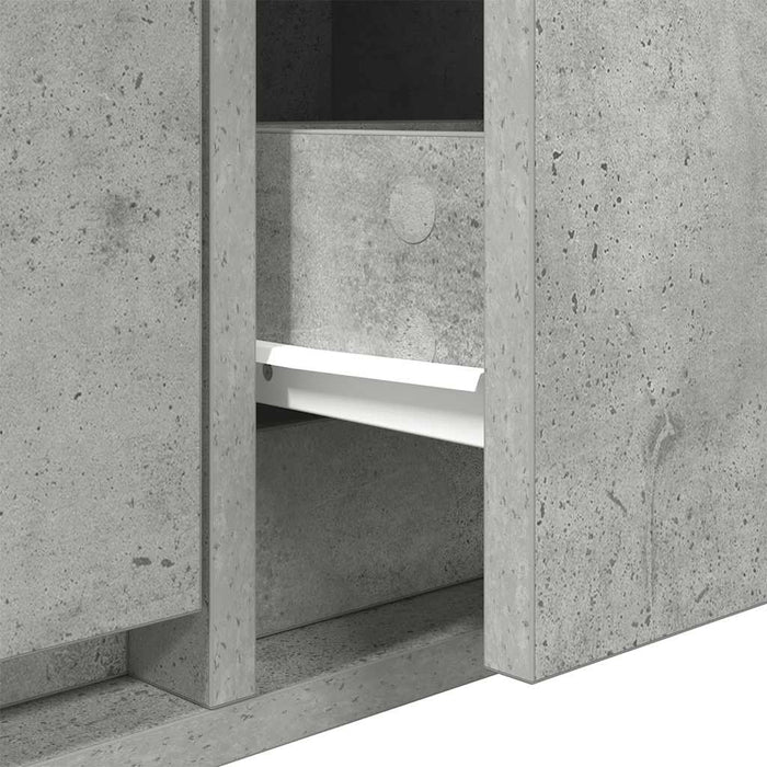 Dulap TV Beton Gri 80x31x25,5 cm Lemn prelucrat - WALTI WALTI