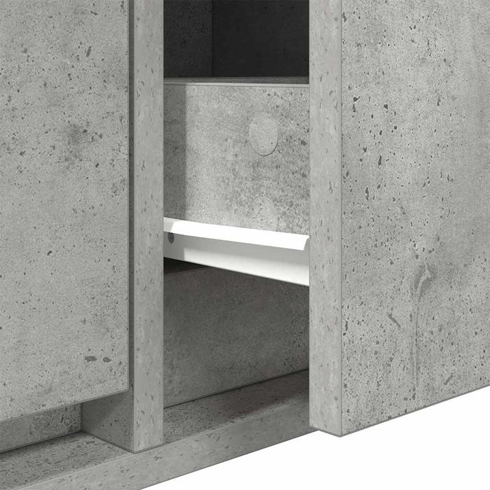 Dulapuri TV 2 buc Beton Gri 80x31x25,5 cm Lemn prelucrat - WALTI WALTI