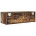 Dulap TV stejar afumat 80x31x25,5 cm din lemn de prelucrare - WALTI WALTI