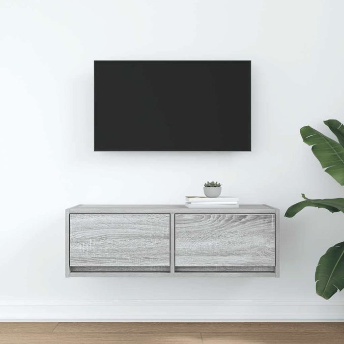 Dulap TV Gri Sonoma 80x31x25,5 cm lemn prelucrat - WALTI WALTI