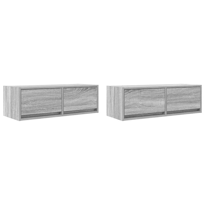 Dulapuri TV 2 buc Gri Sonoma 80x31x25,5 cm Lemn prelucrat - WALTI WALTI