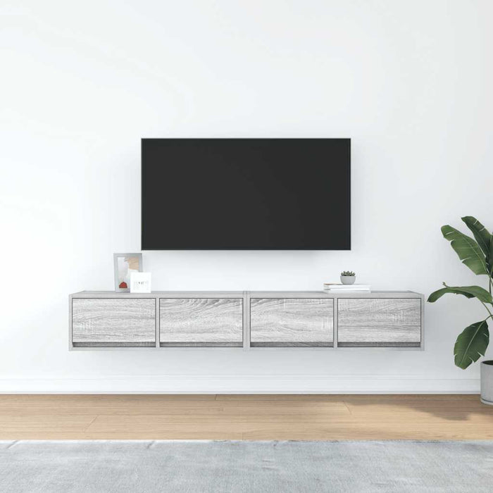 Dulapuri TV 2 buc Gri Sonoma 80x31x25,5 cm Lemn prelucrat - WALTI WALTI