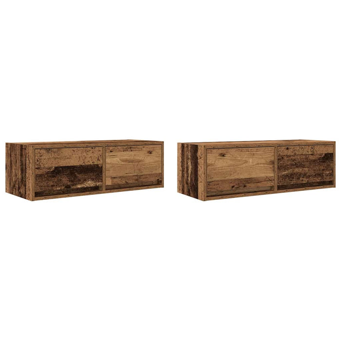 Dulapuri TV 2 buc Lemn vechi 80x31x25,5 cm Lemn prelucrat - WALTI WALTI