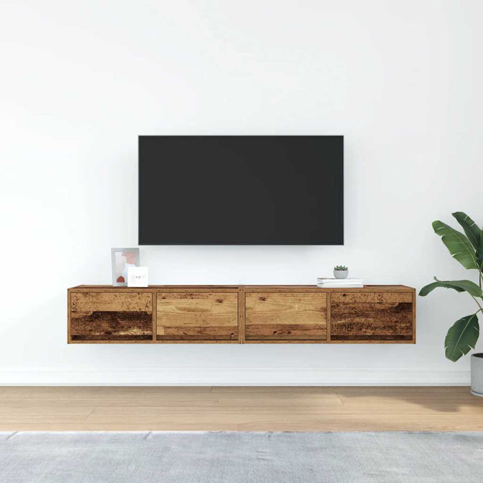 Dulapuri TV 2 buc Lemn vechi 80x31x25,5 cm Lemn prelucrat - WALTI WALTI