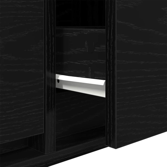 Cabinet TV Stejar negru 100 x 31 x 25.5 cm Lemn compozit - WALTI WALTI