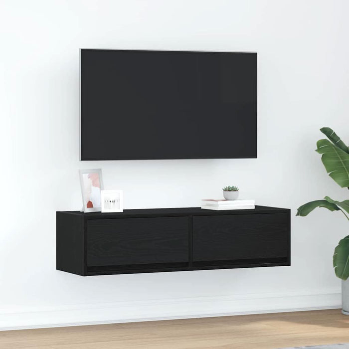 Cabinet TV Stejar negru 100 x 31 x 25.5 cm Lemn compozit - WALTI WALTI