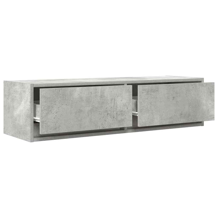 Cabinet TV cu sertar Gri beton 100 x 31 x 25.5 cm Lemn compozit - WALTI WALTI