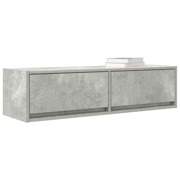 Cabinet TV cu sertar Gri beton 100 x 31 x 25.5 cm Lemn compozit - WALTI WALTI