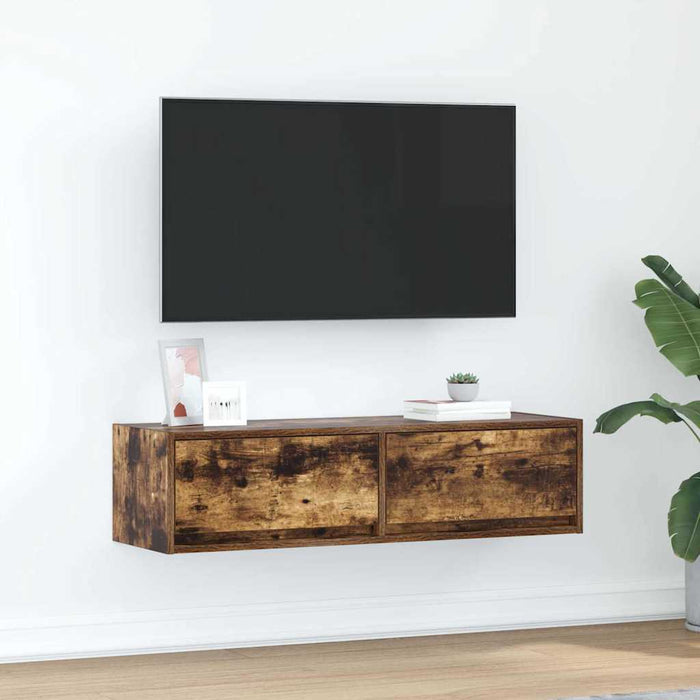 Cabinet TV Stejar afumat 100 x 31 x 25.5 cm Lemn compozit - WALTI WALTI