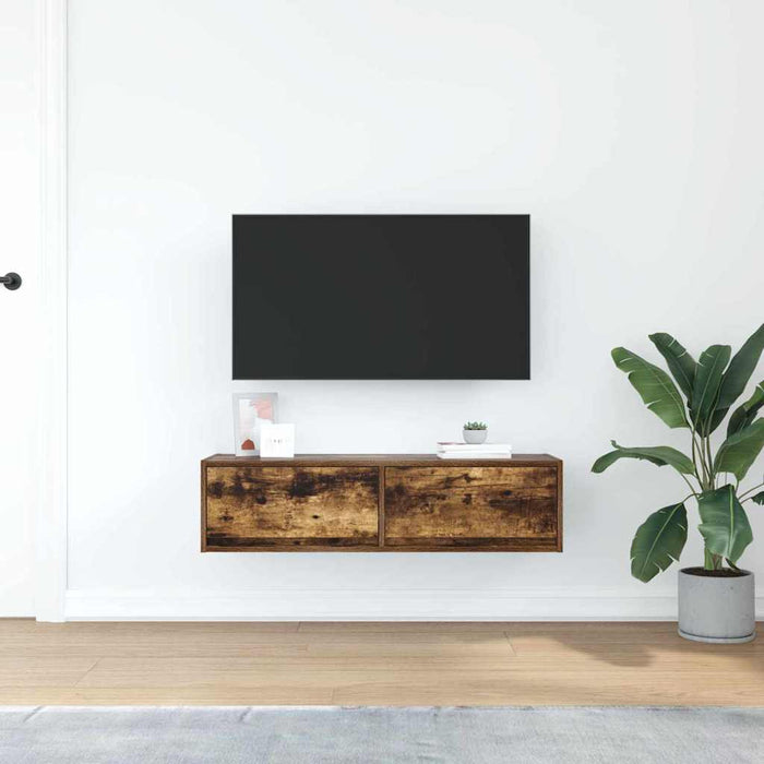 Cabinet TV Stejar afumat 100 x 31 x 25.5 cm Lemn compozit - WALTI WALTI