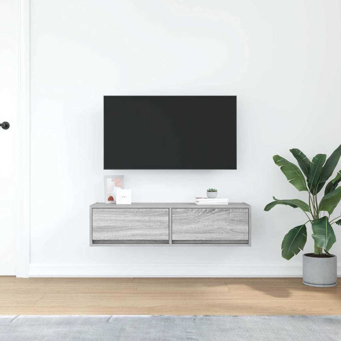 Cabinet TV sonoma gri 100 x 31 x 25.5 cm Lemn compozit - WALTI WALTI