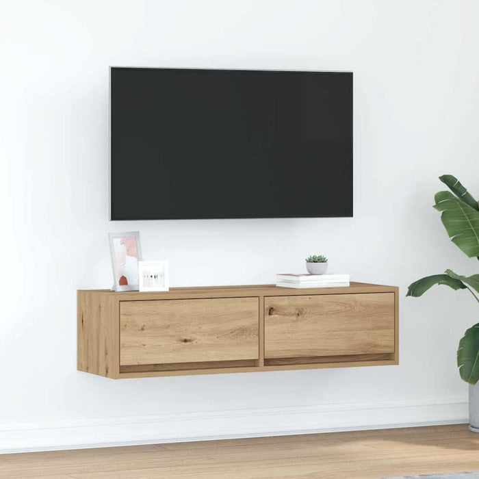 Cabinet TV stejar artizanal 100 x 31 x 25.5 cm Lemn compozit - WALTI WALTI
