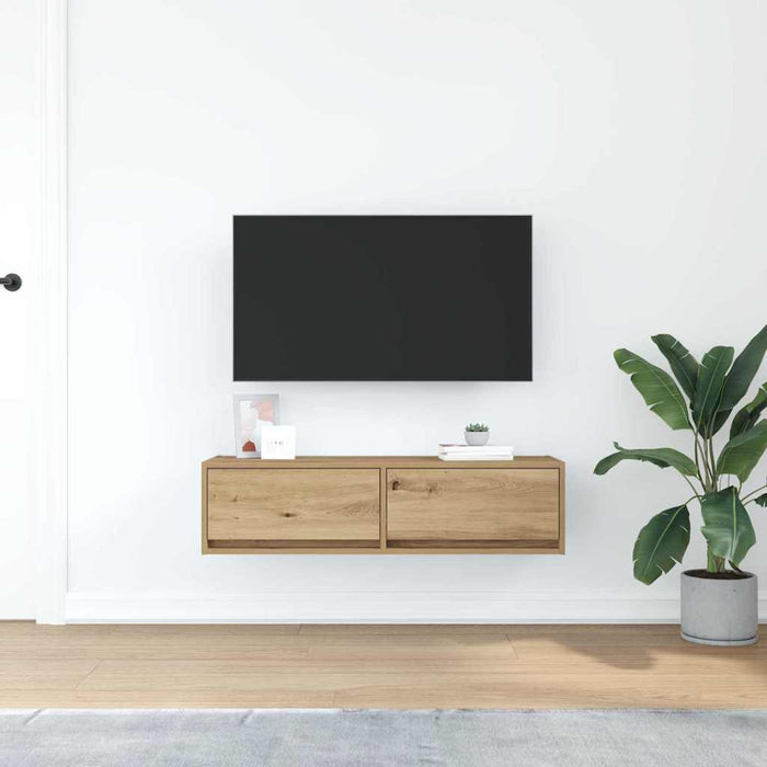 Cabinet TV stejar artizanal 100 x 31 x 25.5 cm Lemn compozit - WALTI WALTI