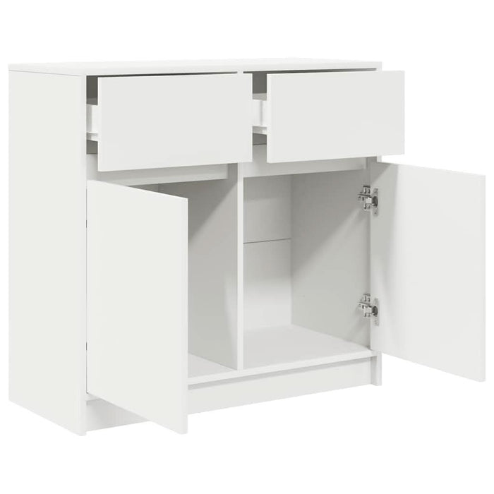 Bufetă cu sertar alb 80x34x76 cm lemn prelucrat - WALTI WALTI