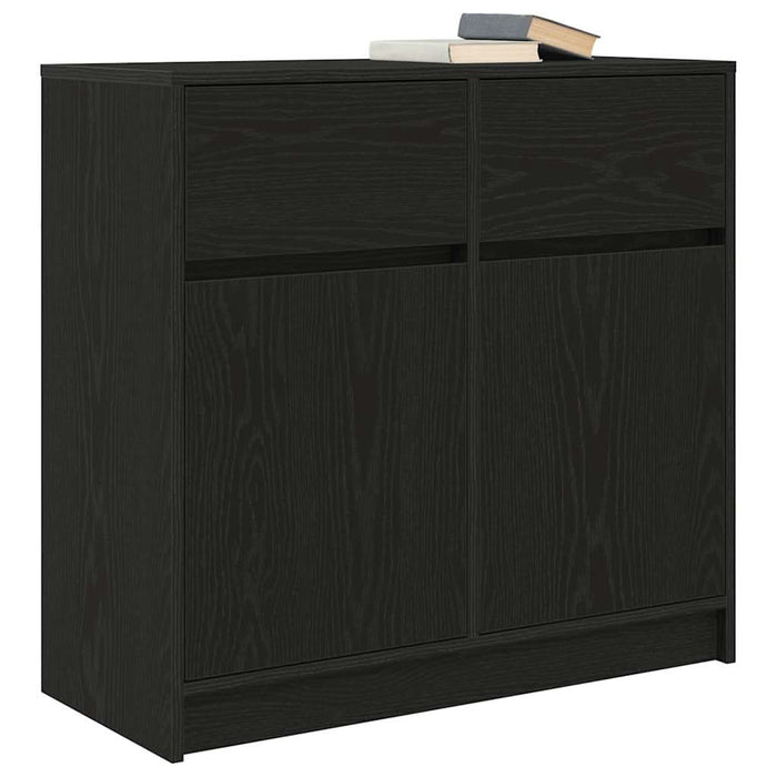 Bufetă cu sertar Stejar negru 80x34x76 cm Lemn prelucrat - WALTI WALTI