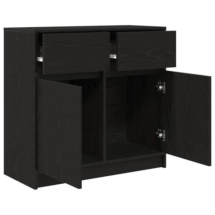 Bufetă cu sertar Stejar negru 80x34x76 cm Lemn prelucrat - WALTI WALTI