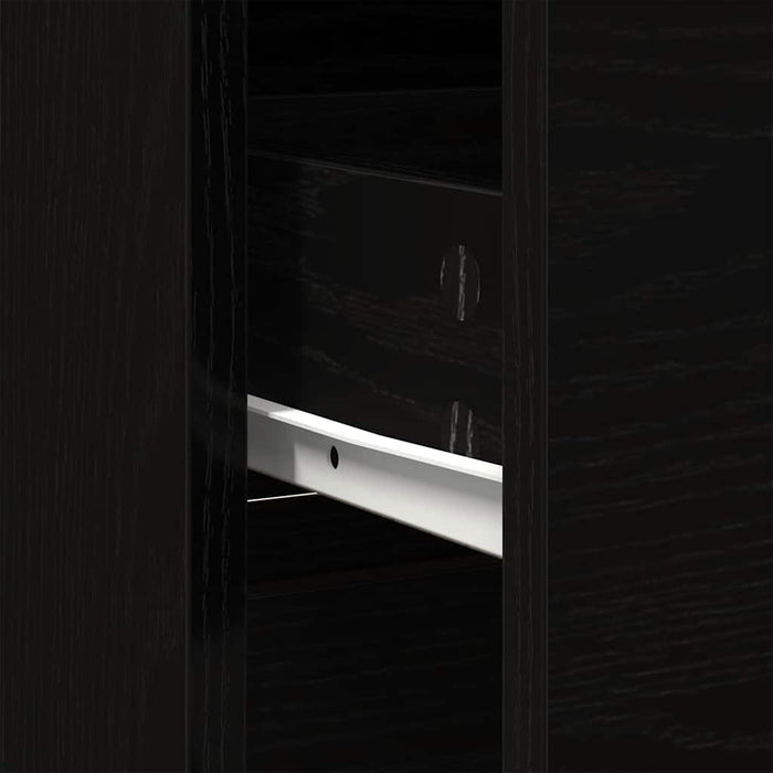 Bufetă cu sertar Stejar negru 80x34x76 cm Lemn prelucrat - WALTI WALTI