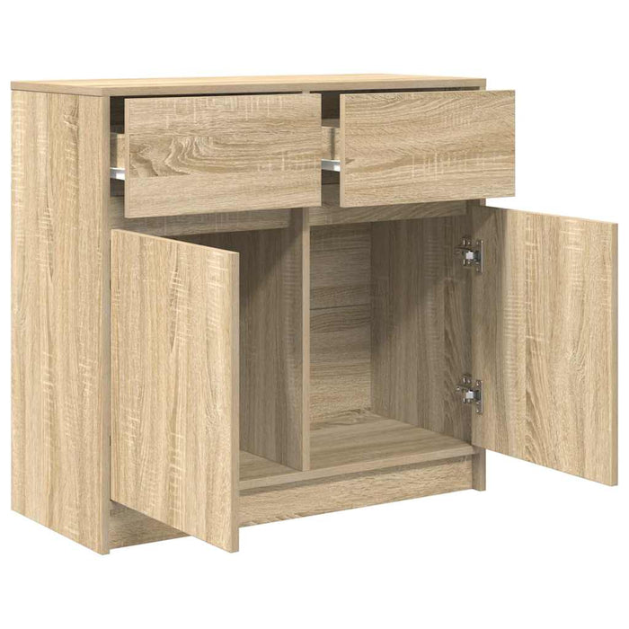 Bufetă cu sertar Stejar Sonoma 80x34x76 cm Lemn prelucrat - WALTI WALTI