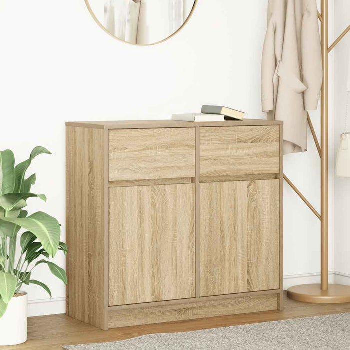 Bufetă cu sertar Stejar Sonoma 80x34x76 cm Lemn prelucrat - WALTI WALTI